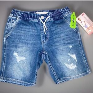 Levi's Pull On Denim Jean Shorts Boys Distressed NWT Medium 10